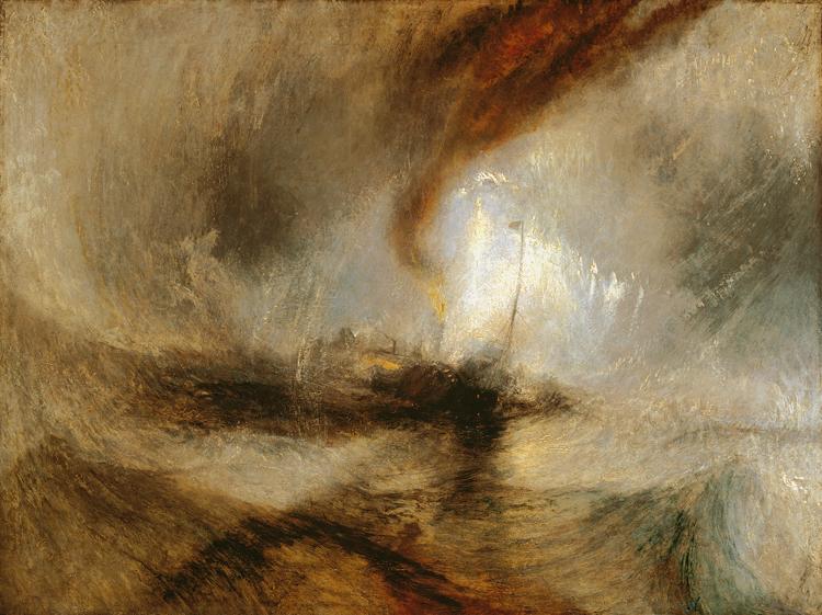 J.M.W. Turner Snow Storm-Steam Boat off a Harbour's Mouth making signals in shallow Water,and going by the Lead. (mk09 Germany oil painting art